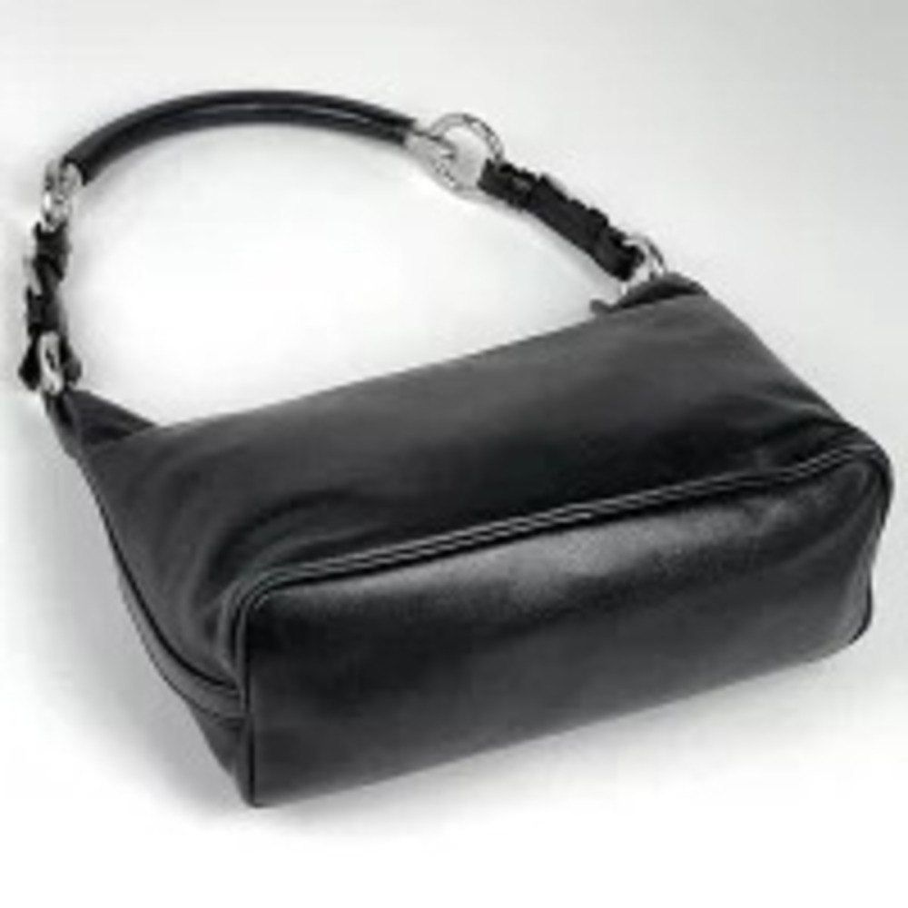 Prada Hobo Black Shoulder Nero Handbag Leather Bag Plate Black